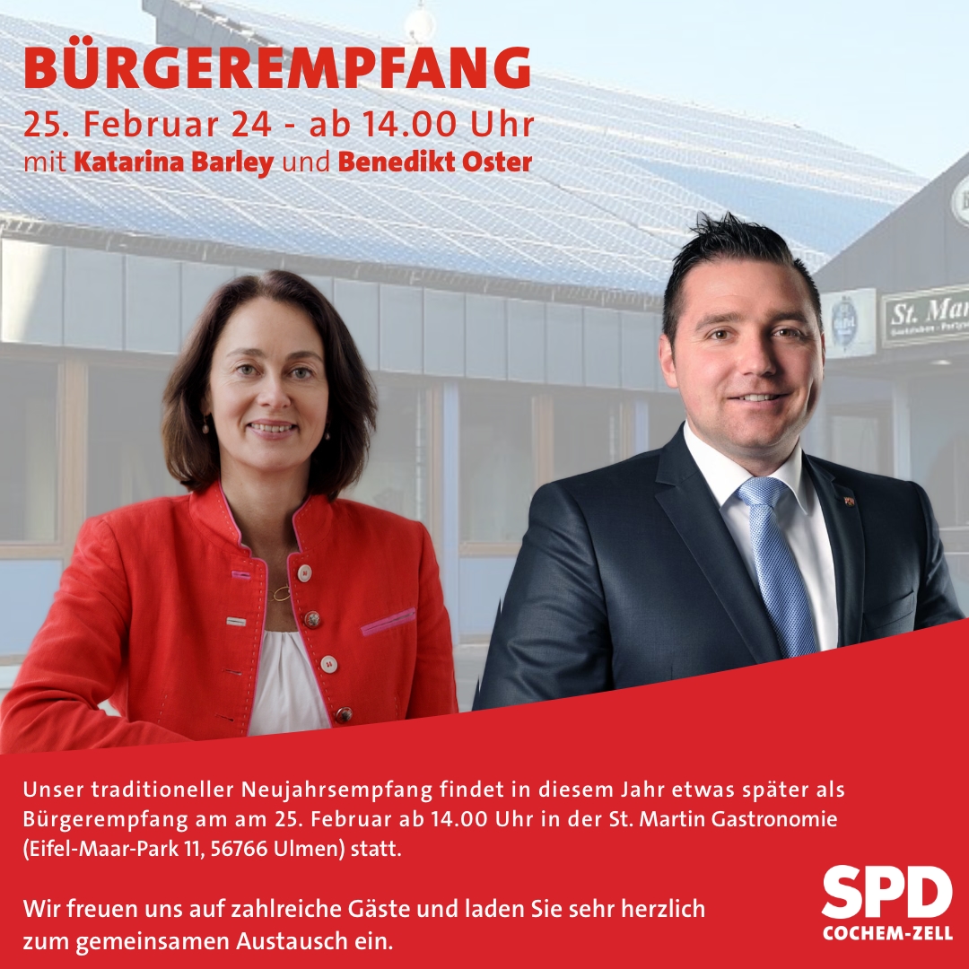 Bürgerempfang mit Katarina Barley am 25.02.2024 in Ulmen